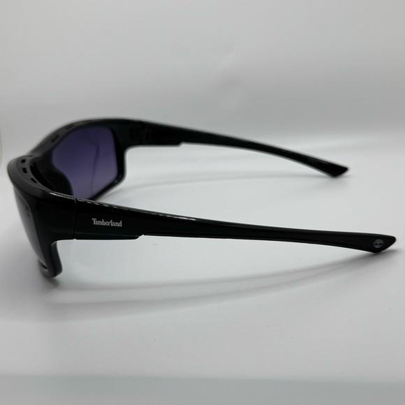 ☀️☀️☀️ Timberland Rectangular Polarized Sunglasses Black with Purple Lenses - Picture 5 of 10